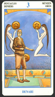  - Secret Tarot - Ǯ - Three Of Pentacles