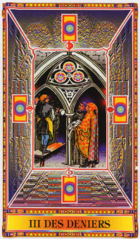 ʯΰ - Diamond Tarot - Ǯ - Three Of Pentacles