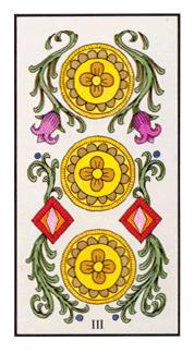 ʹ - Angel Tarot - Ǯ - Three Of Pentacles