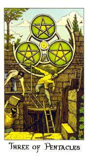  - Cosmic Tarot - Ǯ - Three Of Pentacles