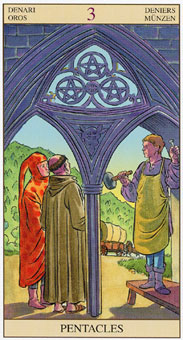 ӽΰ - Tarot of the New Vision - Ǯ - Three Of Pentacles