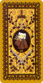 è - Medieval Cat Tarot -  - Three Of Swords