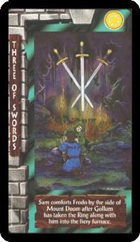 ֮ - Lord of the Rings Tarot -  - Three Of Swords