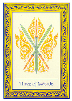 ̩ʼ - Royal Thai Tarot -  - Three Of Swords