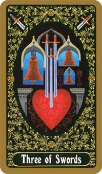  - Russian Tarot -  - Three Of Swords