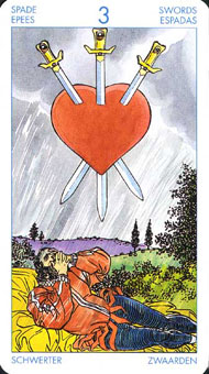 ʥ׳ΰ - Universal Waite Tarot -  - Three Of Swords