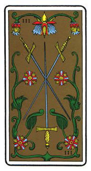 ˹ - Oswald Wirth Tarot -  - Three Of Swords