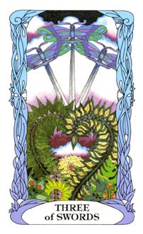 ¹⻨԰ - Moon Garden Tarot -  - Three Of Swords