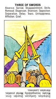 ѧ - Starter Tarot -  - Three Of Swords