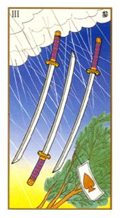  - Ukiyoe Tarot -  - Three Of Swords