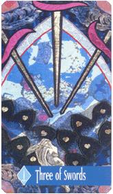 ÷ - Zerner Farber Tarot -  - Three Of Swords