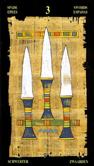  - Egyptian Tarot -  - Three Of Swords