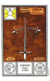 ħʽ - Tarot Of Ceremonial Magic -  - Three Of Swords