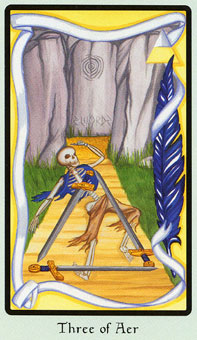  - Faery Wicca Tarot -  - Three Of Swords