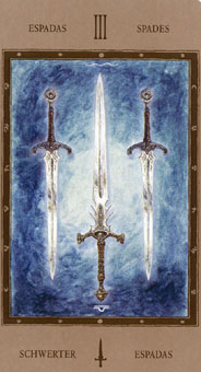 Թ - The Labyrinth Tarots -  - Three Of Swords