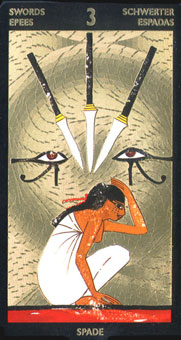  - Nefertaris Tarot -  - Three Of Swords