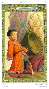 ֮ - Tarot of the Journey to the Orient -  - Three Of Swords