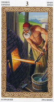 ³ - Tarot of Druids -  - Three Of Swords