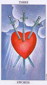 ΰ - Radiant Rider-Waite Tarot -  - Three Of Swords