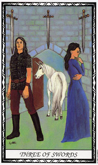  - Unicorn Tarot -  - Three Of Swords