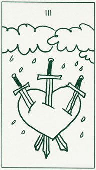  - Stick Figure Tarot -  - Three Of Swords