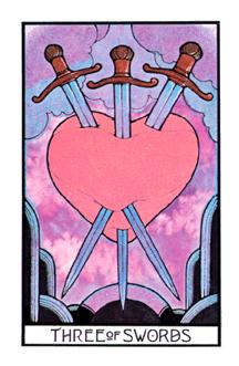 ̫ʱ - Aquarian Tarot -  - Three Of Swords