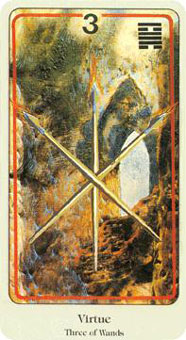  - Haindl Tarot - Ȩ - Three Of Wands