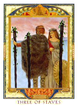  - Lovers Path Tarot - Ȩ - Three Of Wands