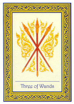 ̩ʼ - Royal Thai Tarot - Ȩ - Three Of Wands