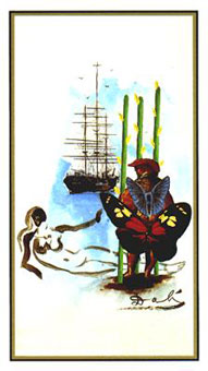 ߶ - Salvador Dali Tarot - Ȩ - Three Of Wands