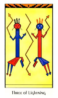 ʥ - Santa Fe Tarot - Ȩ - Three Of Wands