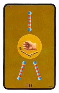 Ů - Tarot of the Witches - Ȩ - Three Of Wands