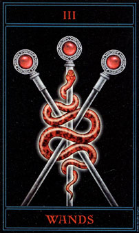  - The Gothic Tarot - Ȩ - Three Of Wands