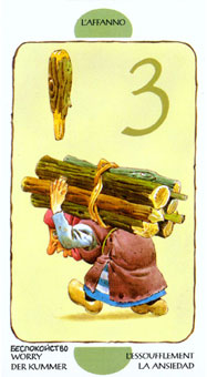  - Tarot of the Gnomes - Ȩ - Three Of Wands