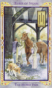 ɪ - Legend Arthurian Tarot - Ȩ - Three Of Wands