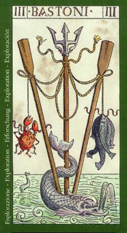  - Tarot Of Master - Ȩ - Three Of Wands