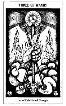 ʿ - The Hermetic Tarot - Ȩ - Three Of Wands