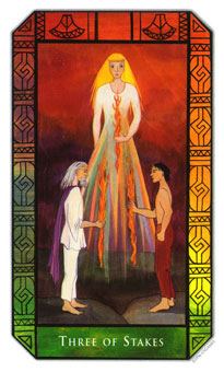 ʷʫ - Kalevala Tarot - Ȩ - Three Of Wands