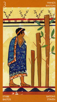 ³ - Etruscan Tarot - Ȩ - Three Of Wands