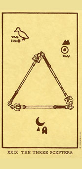 ˣUSG - Egyptian Tarot - Ȩ - Three Of Wands