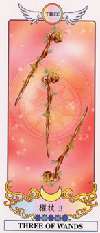 ϣ - Grecian Eudaemon Tarot - Ȩ - Three Of Wands