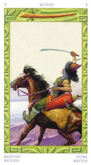 ֮ - Tarot of the Journey to the Orient - Ȩ - Three Of Wands