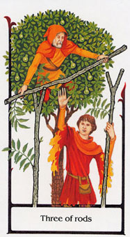 ž - Tarot Of The Old Path - Ȩ - Three Of Wands