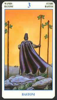  - Secret Tarot - Ȩ - Three Of Wands