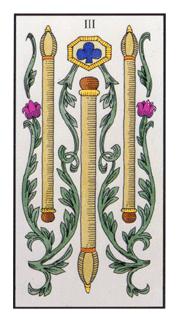 ʹ - Angel Tarot - Ȩ - Three Of Wands