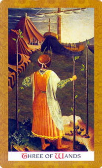 ƽʱ - Golden Tarot - Ȩ - Three Of Wands