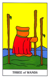 С - Gummy Bear Tarot - Ȩ - Three Of Wands