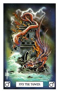  - Dragon Tarot -  - The Tower
