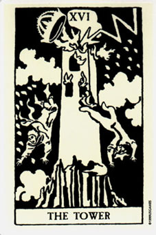 ҹ - Glow In The Dark Tarot -  - The Tower