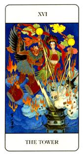 й - Chinese Tarot -  - The Tower